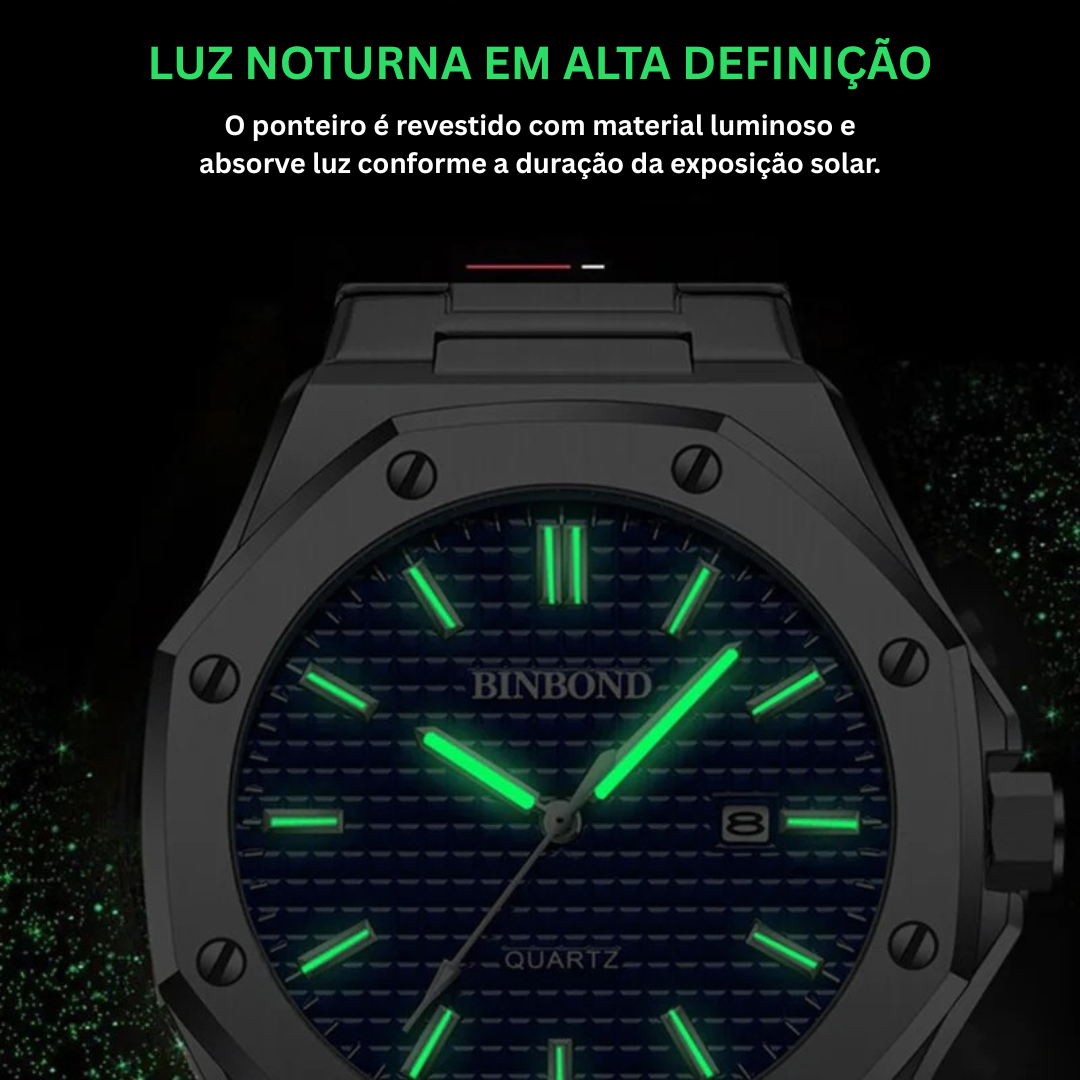 Relógio Masculino BINBOND Luxo Executivo