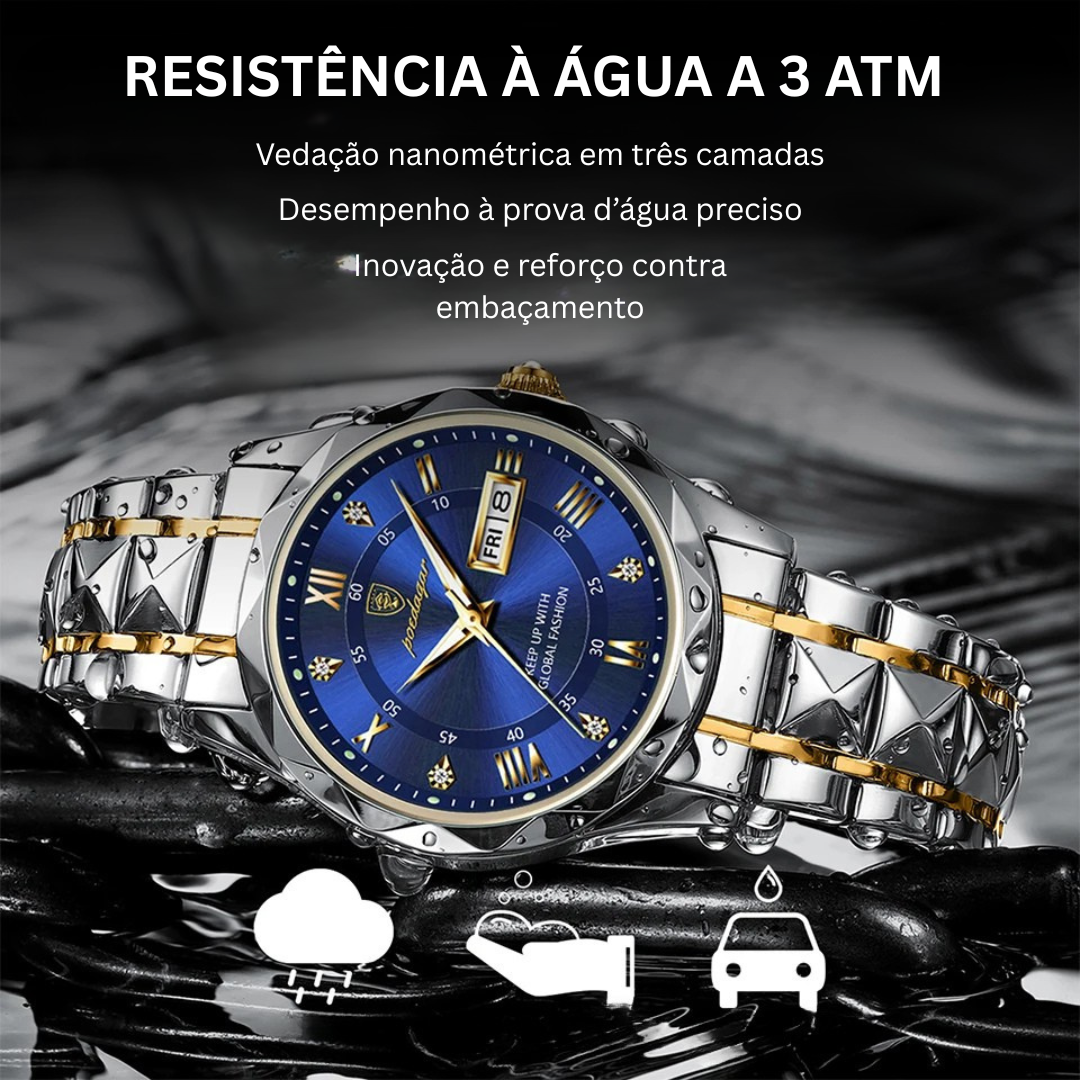 Relógio Masculino POEDAGAR Luxo Executivo